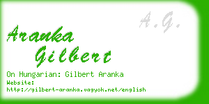 aranka gilbert business card